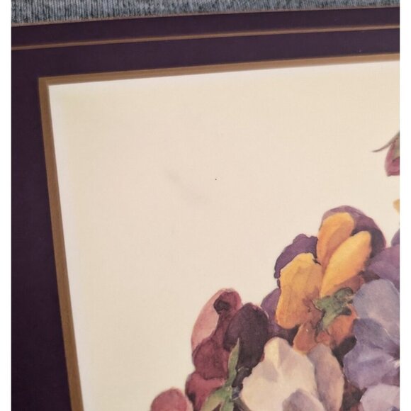 Pimpernel Cork-backed Placemats, "Pansies", Set of 4, 9” x 12” - Picture 3 of 8